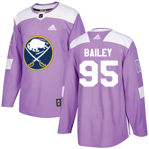 Adidas Sabres #95 Justin Bailey Purple Authentic Fights Cancer Stitched NHL Jersey